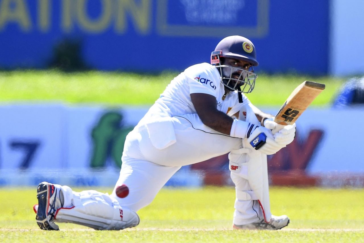 Charith Asalanka sweeps, Sri Lanka vs West Indies, 2nd Test, Galle, 4th day, December 2, 2021