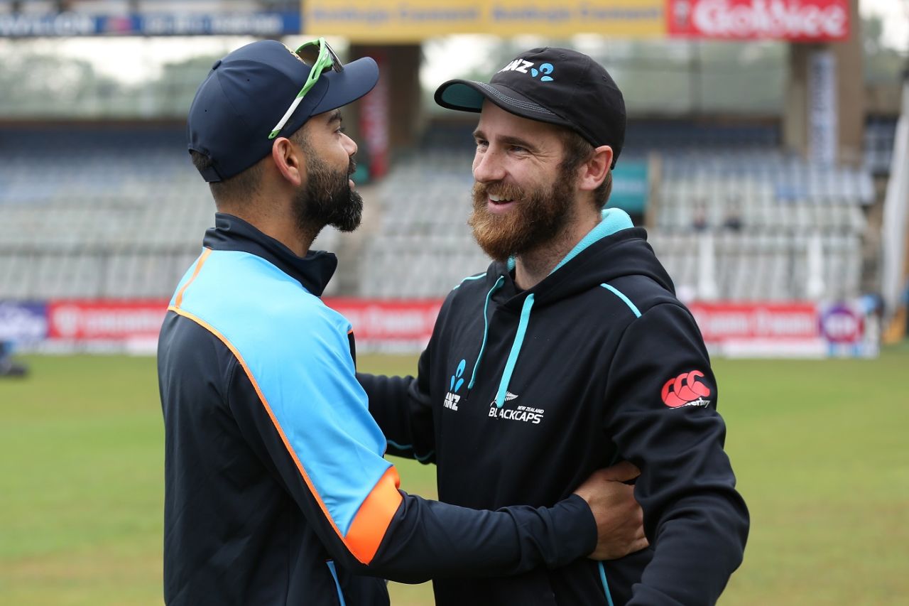Virat Kohli and Kane Williamson are all smiles, India vs New Zealand, 2nd Test, Mumbai, Day 1, December 3, 2021