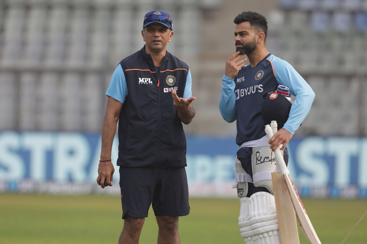 Rahul Dravid and Virat Kohli have a chat, India vs New Zealand, 2nd Test, Wankhede, 2nd day, December 4, 2021
