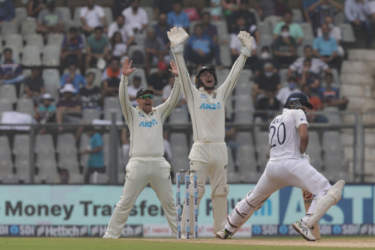 Axar Patel is out lbw, India vs New Zealand, 2nd Test, Wankhede, 2nd day, December 4, 2021