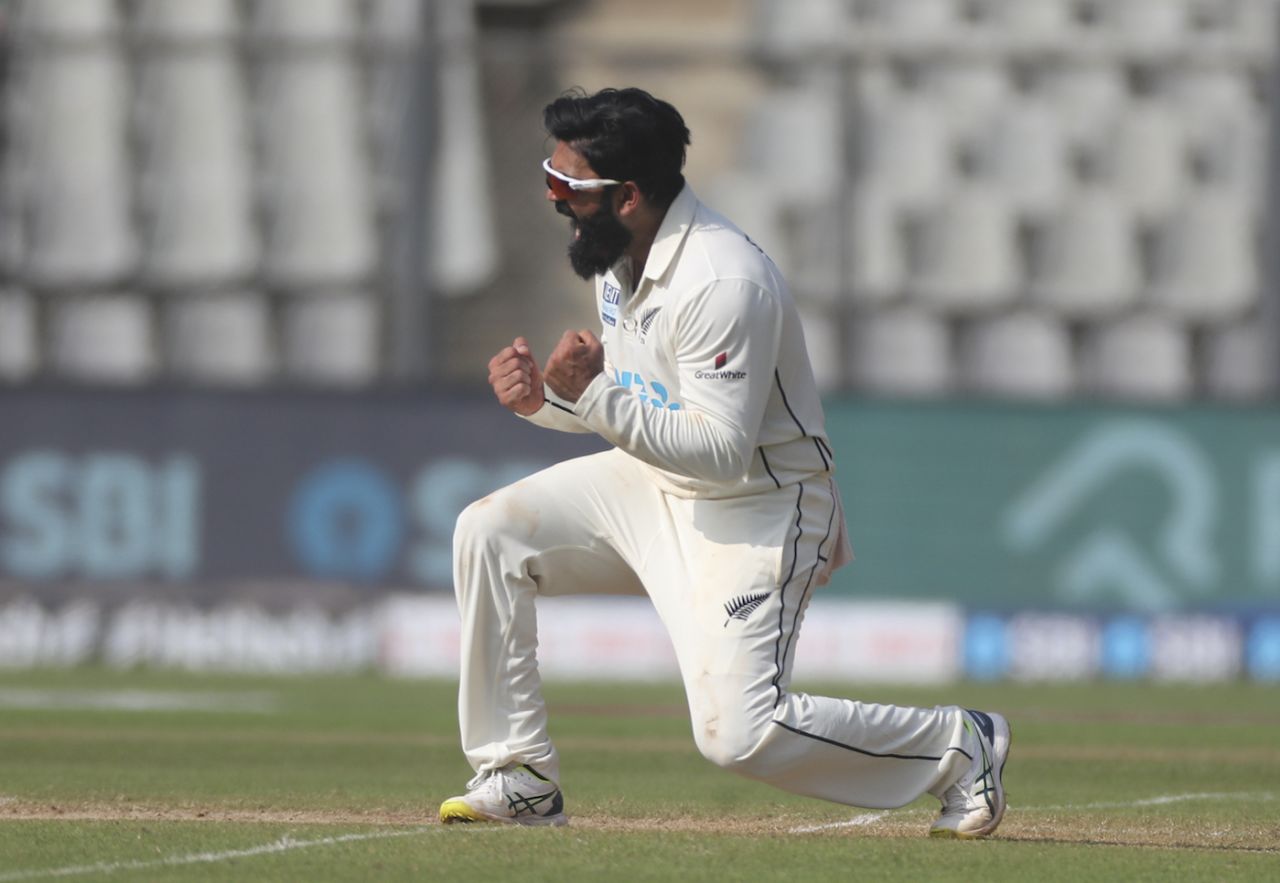 Ajaz Patel is thrilled on striking again, India v New Zealand, 3rd Test, Mumbai, 3rd day, December 5, 2021