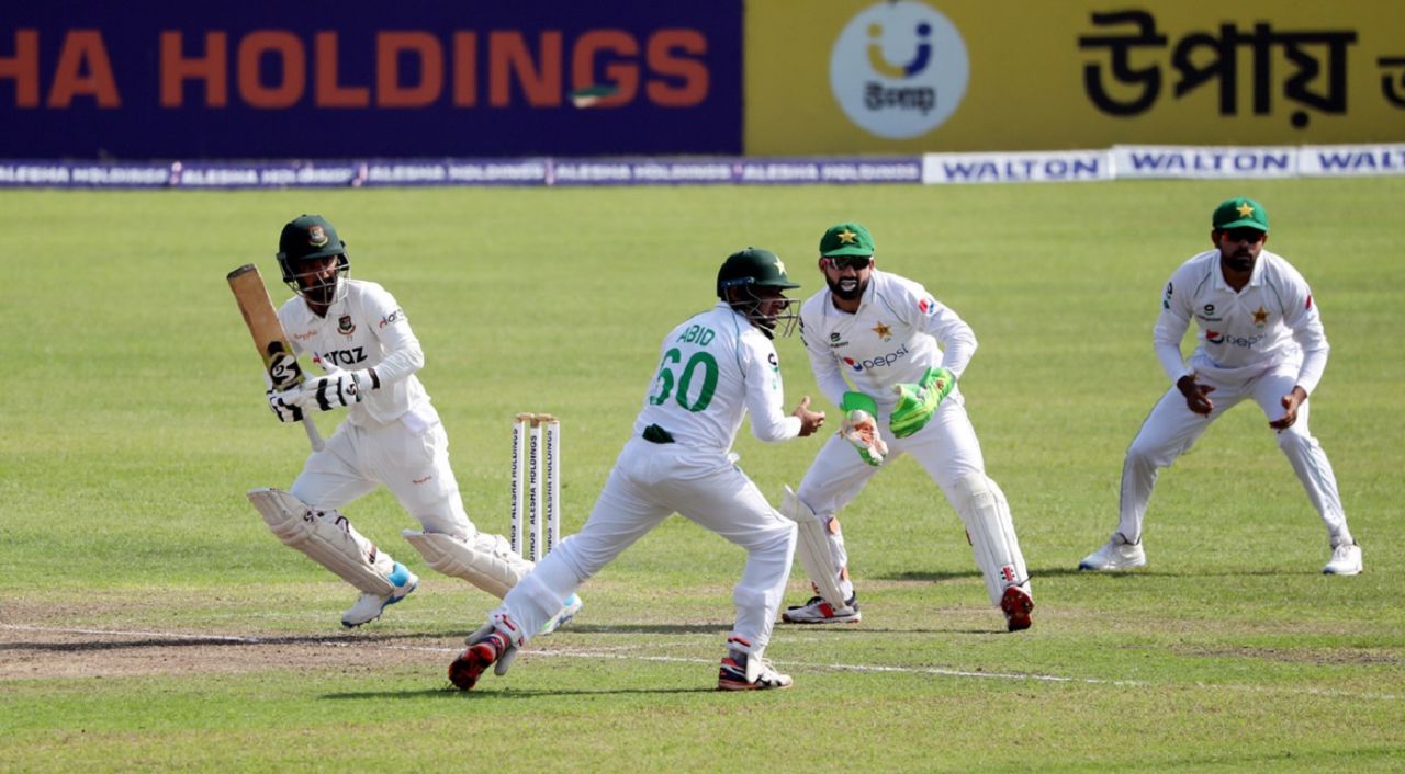 Liton Das works one away off his pads, Bangladesh vs Pakistan, 2nd Test, 5th day, Dhaka, December 8, 2021