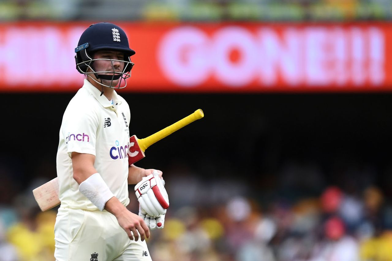 Rory Burns trudges off after a second failure, Australia vs England, The Ashes, 1st Test, 3rd day, Brisbane, December 10, 2021