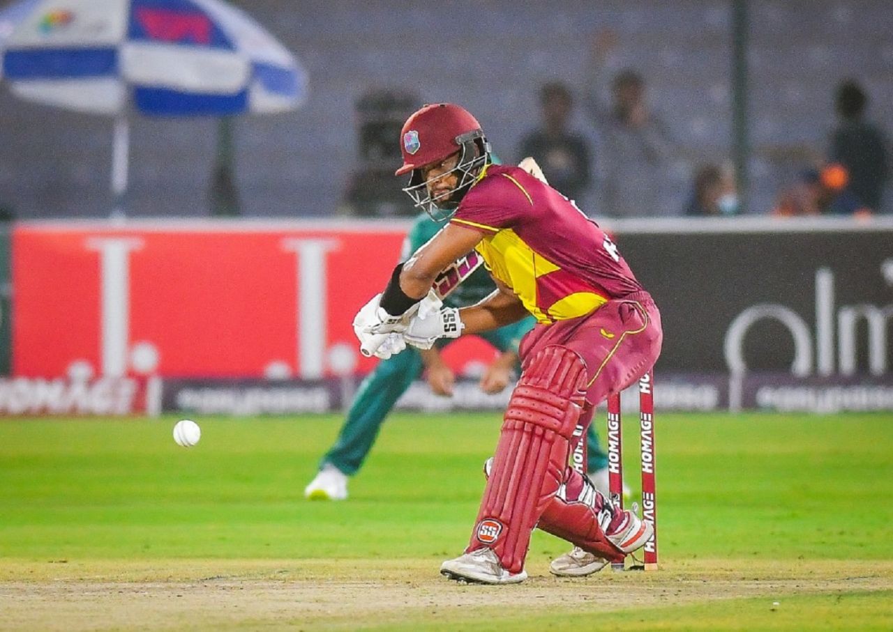 Shai Hope made a 26-ball 31, Pakistan v West Indies, 1st T20I, Karachi, December 13, 2021