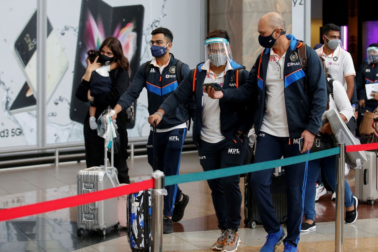 Virat Kohli, Rishabh Pant and R Ashwin walk out of the airport, Johannesburg, December 16, 2021