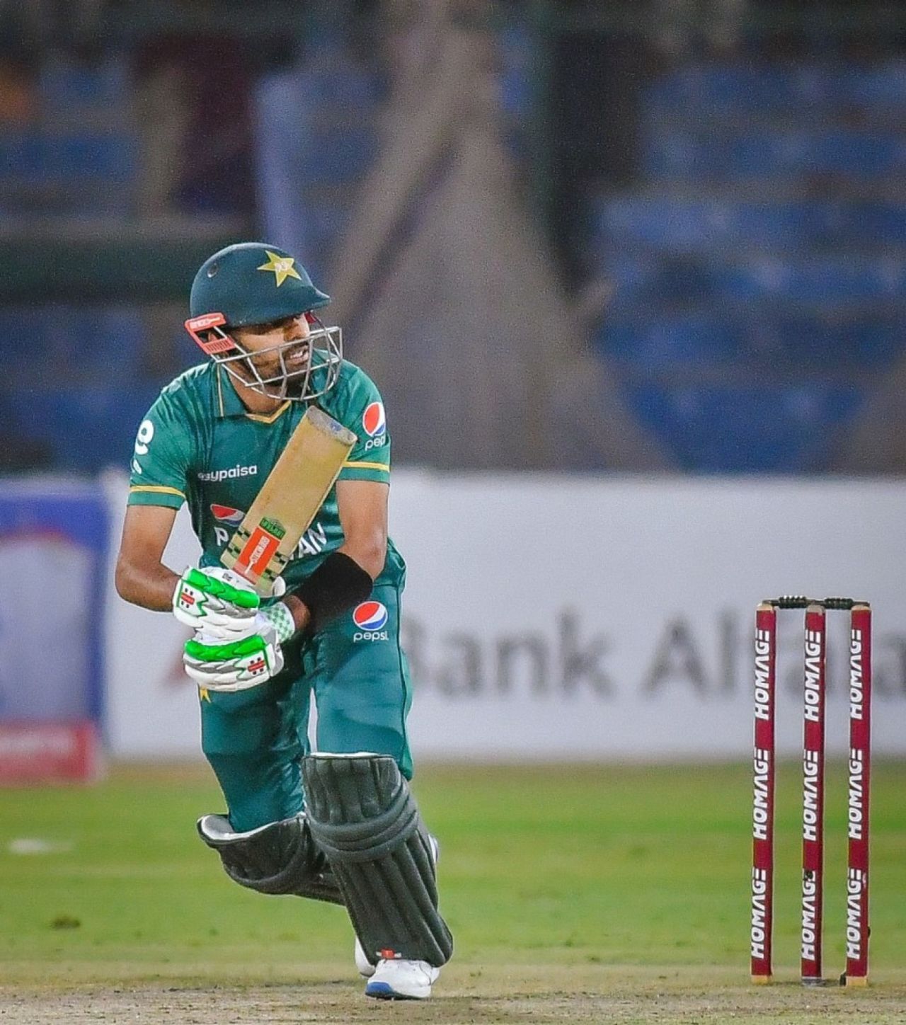 Babar Azam tickles one into the leg side, Pakistan vs West Indies, Pakistan vs West Indies, 3rd T20I, Karachi, December 16, 2021