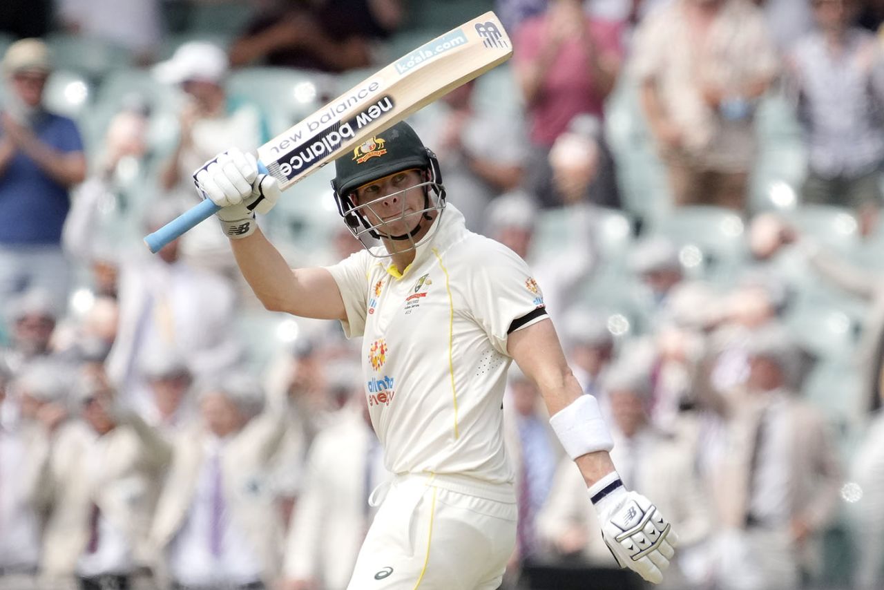 Steve Smith celebrates scoring a half-century, Australia vs England, 2nd Test, The Ashes, Adelaide, 2nd day, December 17, 2021