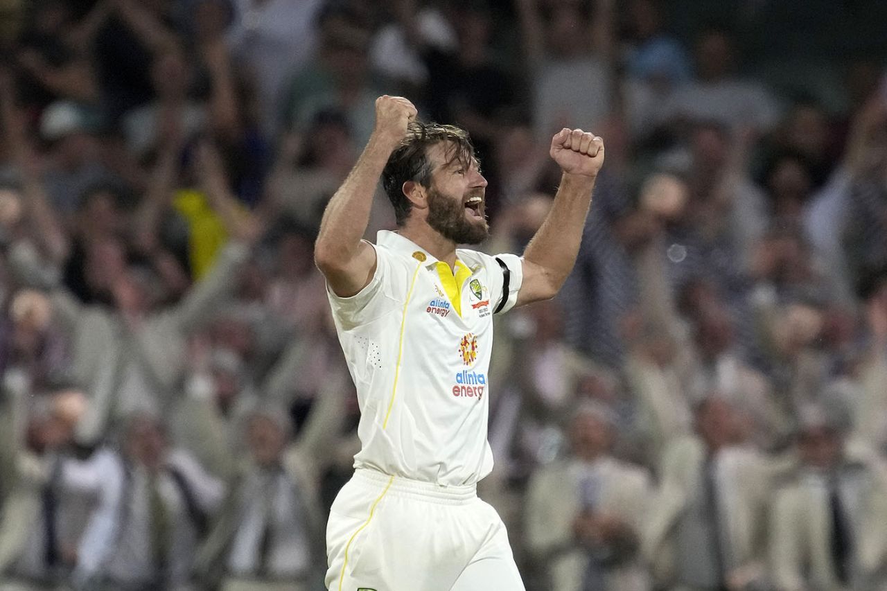 Michael Neser roars after taking the wicket of Haseeb Hameed, Australia vs England, 2nd Test, The Ashes, Adelaide, 2nd day, December 17, 2021