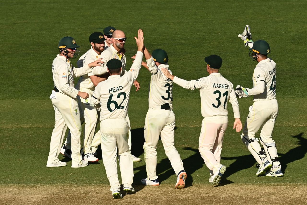 Nathan Lyon claims the wicket of Ollie Pope, Australia vs England, 2nd Test, The Ashes, Adelaide, 3rd day, December 18, 2021