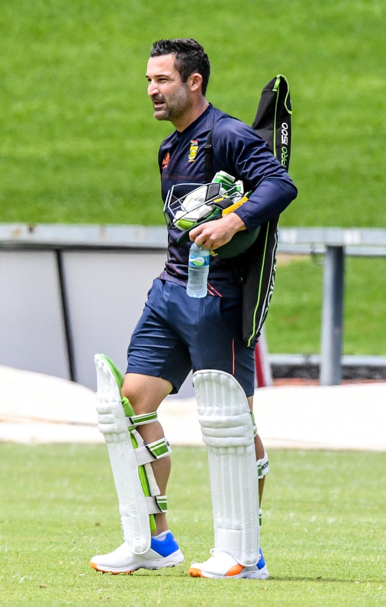 Dean Elgar prepares to bat at the nets, Johannesburg, December 21, 2021