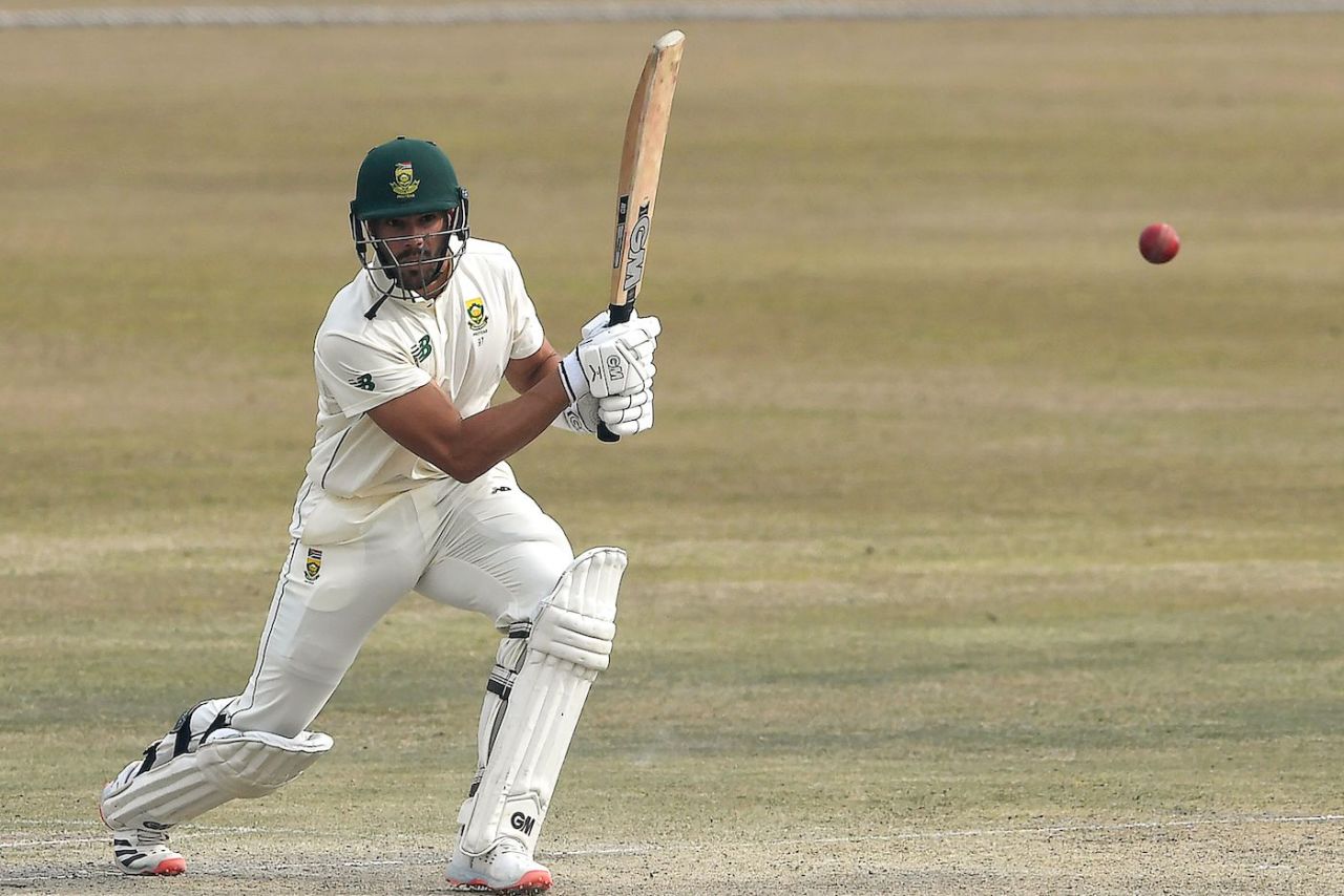 Aiden Markram on his way to his fifth Test century, and first since March 2018, Pakistan vs South Africa, 2nd Test, Rawalpindi, 5th day, February 8, 2021