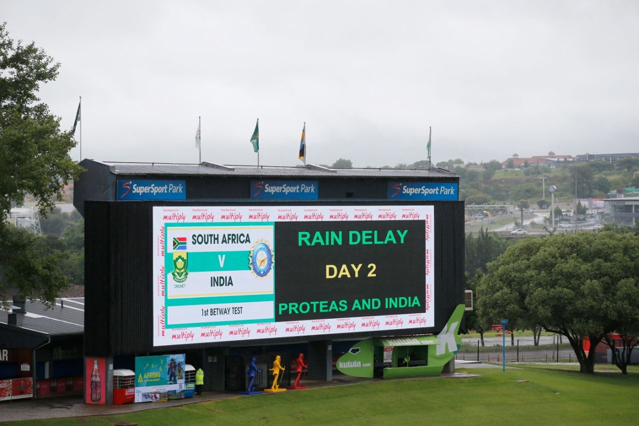 It was a wet start to day two at Centurion, South Africa vs India, 1st Test, Centurion, 2nd day, December 27, 2021