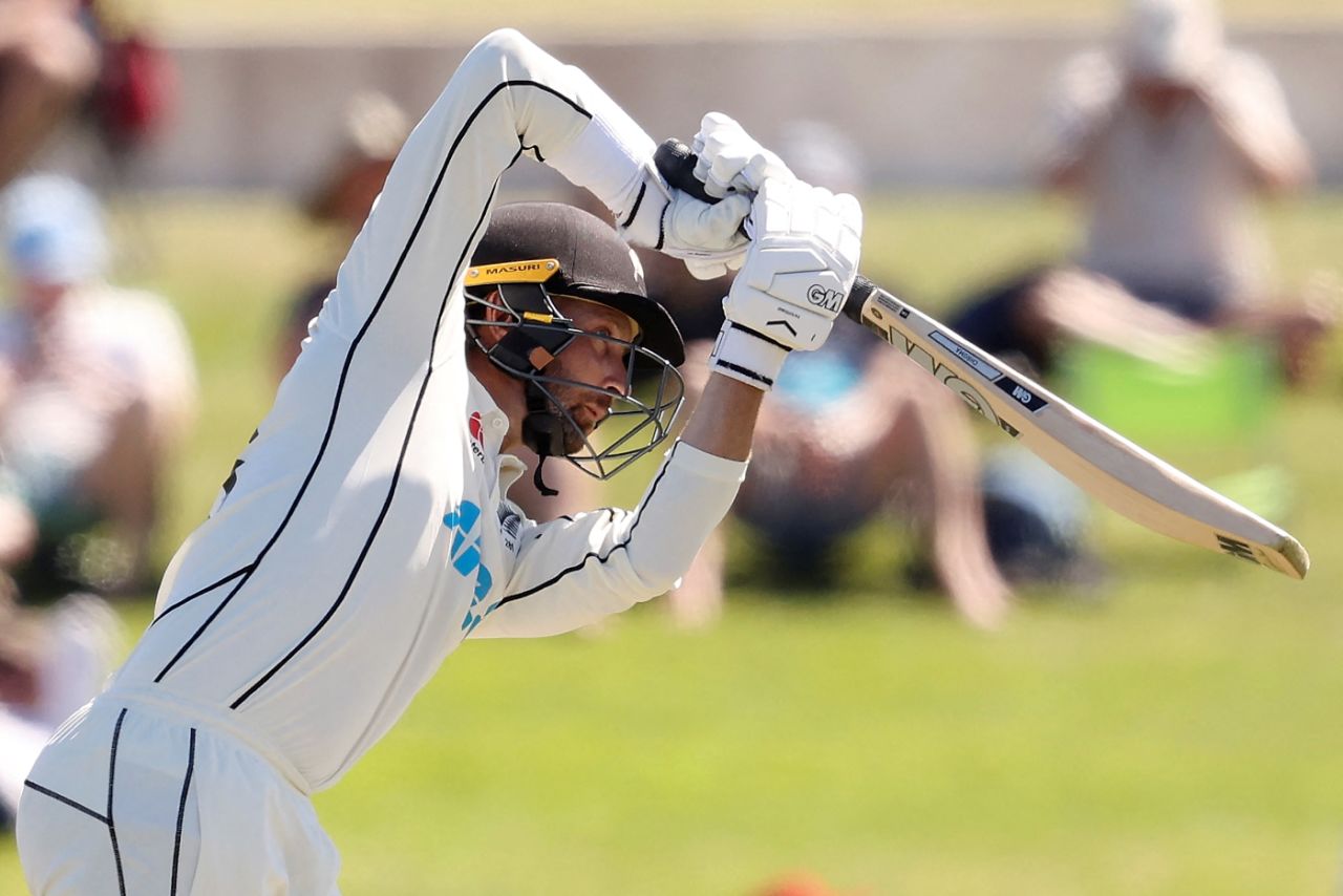Devon Conway on his way to 122 in the New Year's Test against Bangladesh, New Zealand vs Bangladesh, 1st Test, Mount Maunganui, 1st day, January 1, 2022