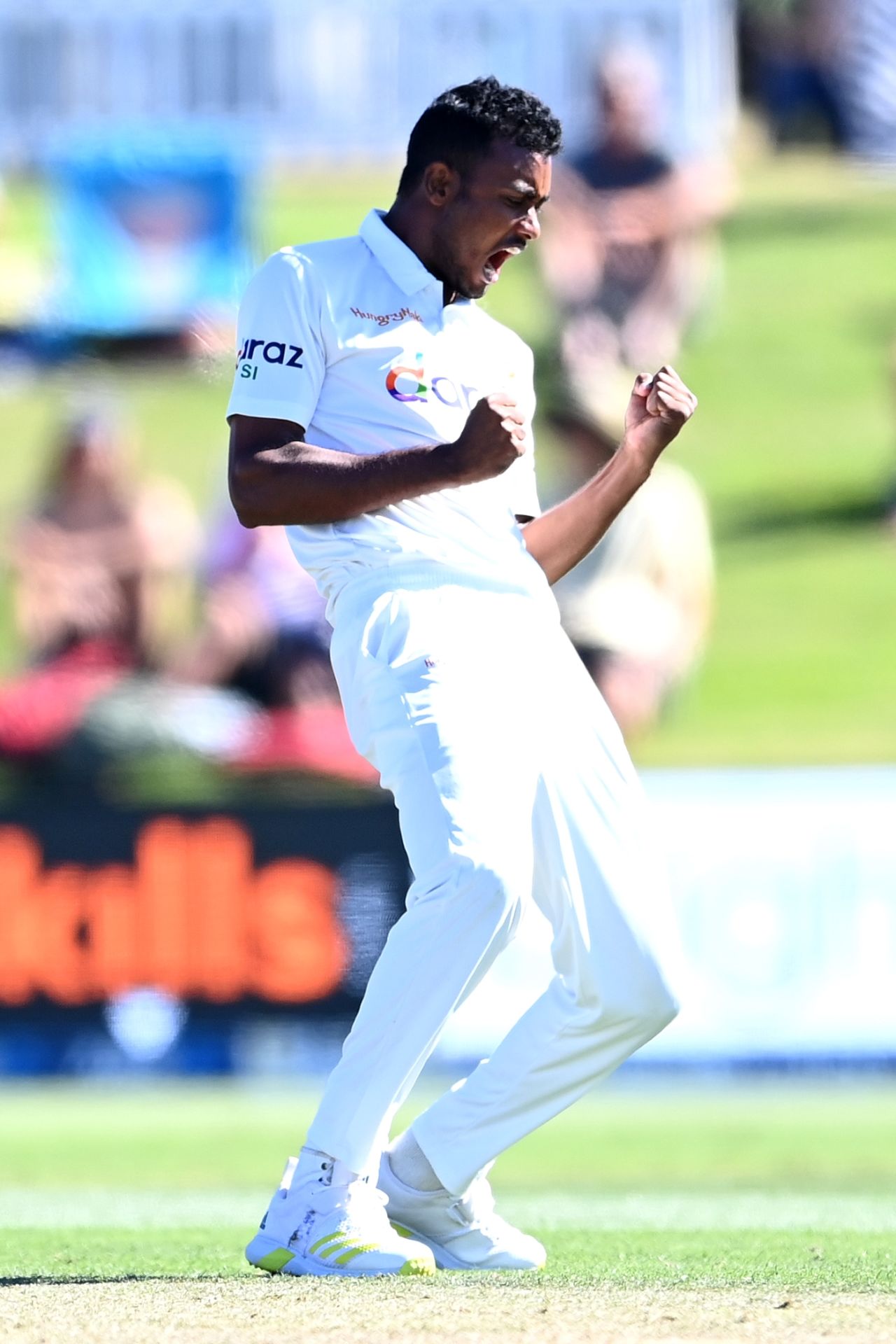 Shoriful Islam roars after snagging Ross Taylor, New Zealand vs Bangladesh, 1st Test, Mount Maunganui, 1st day, January 1, 2022