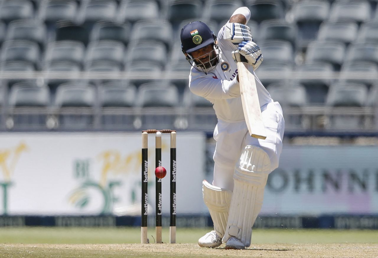 Hanuma Vihari drives down the ground, South Africa vs India, 2nd Test, Johannesburg, 1st day, January 3, 2022