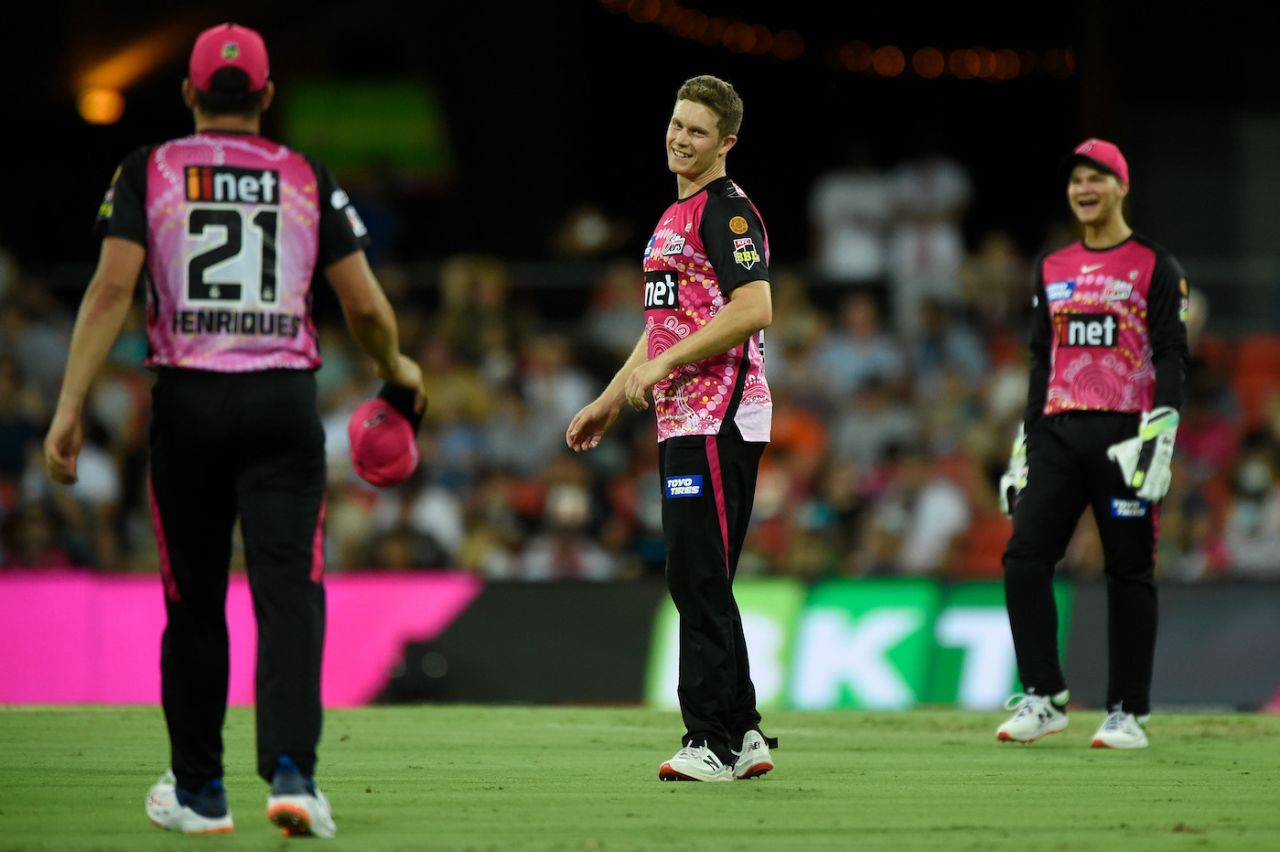 Hayden Kerr returned 4 for 32, his career-best T20 figures, Perth Scorchers vs Sydney Sixers, BBL 2021-22, Carrara, January 4, 2022
