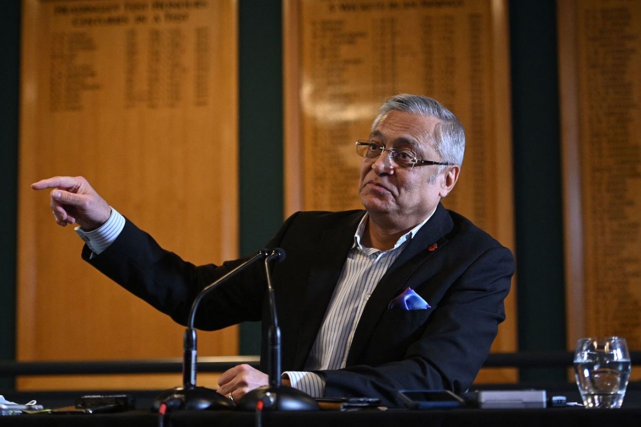 Lord Kamlesh Patel, the director and new chair at Yorkshire, attends a press conference, Leeds, November 8, 2021