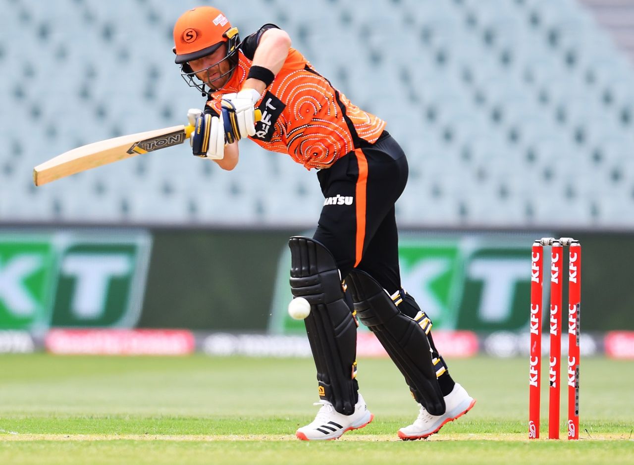 Laurie Evans tucks one away, Adelaide Strikers vs Perth Scorchers, BBL 2021-22, Adelaide, January 14, 2021