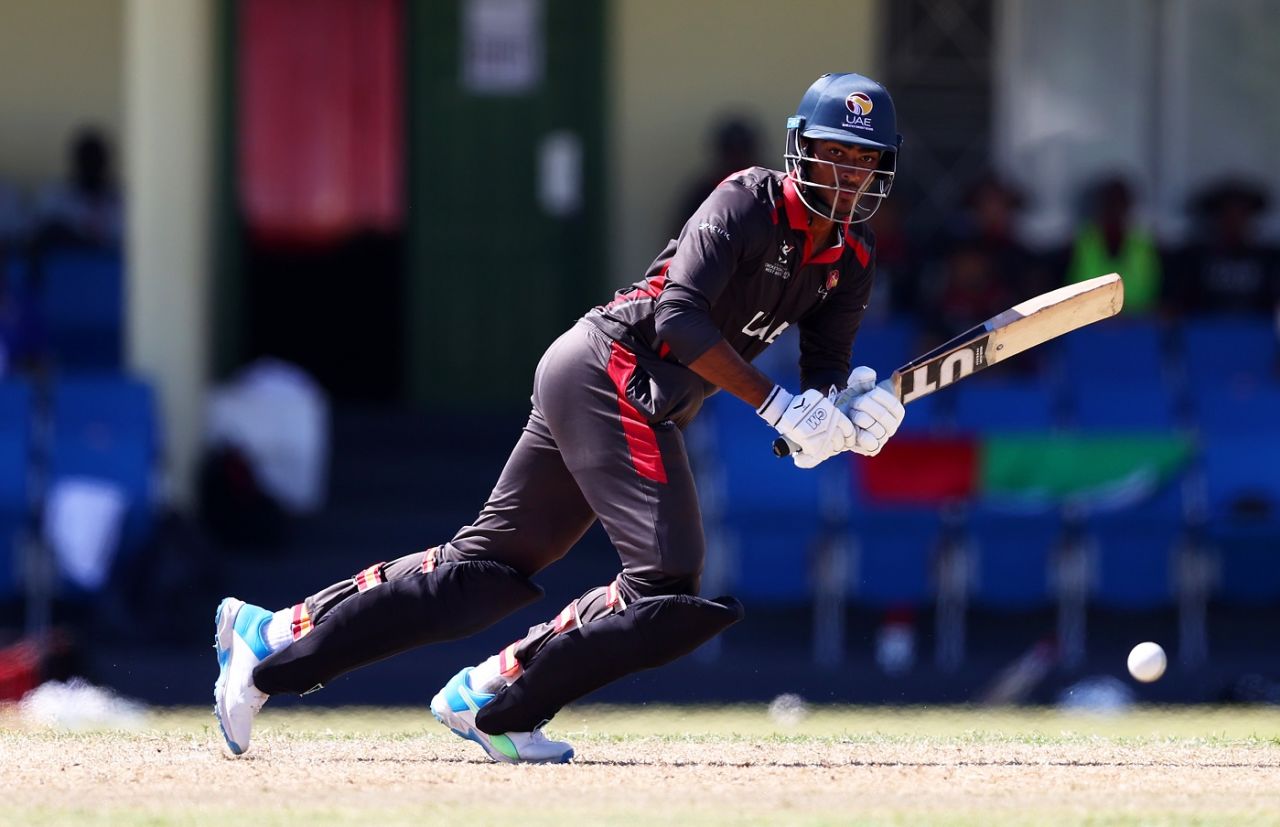 Ali Naseer tucks one away, Canada Under-19 vs UAE Under-19, Under-19 World Cup, Basseterre, January 15, 2022