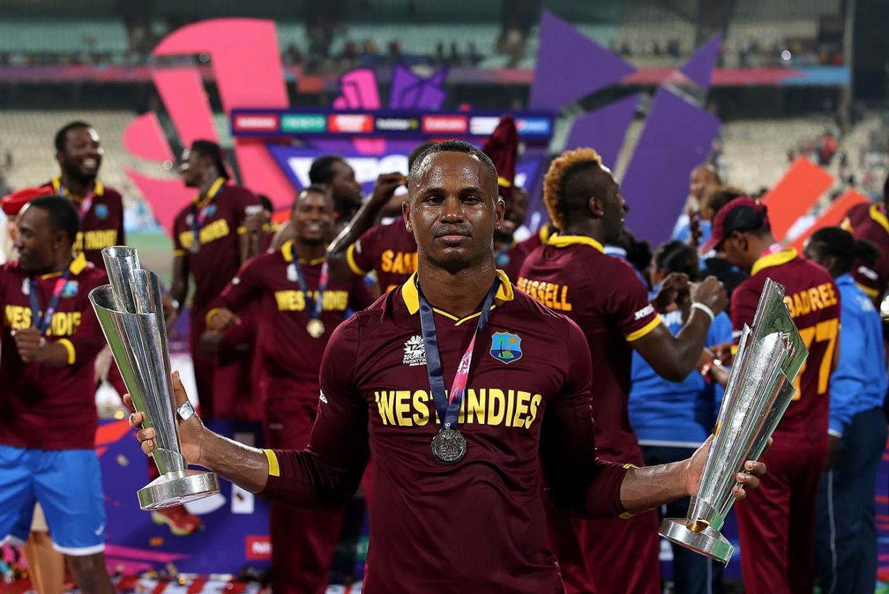 Marlon Samuels was the Player of the Match, England v West Indies, World T20, final, Kolkata, April 3, 2016 