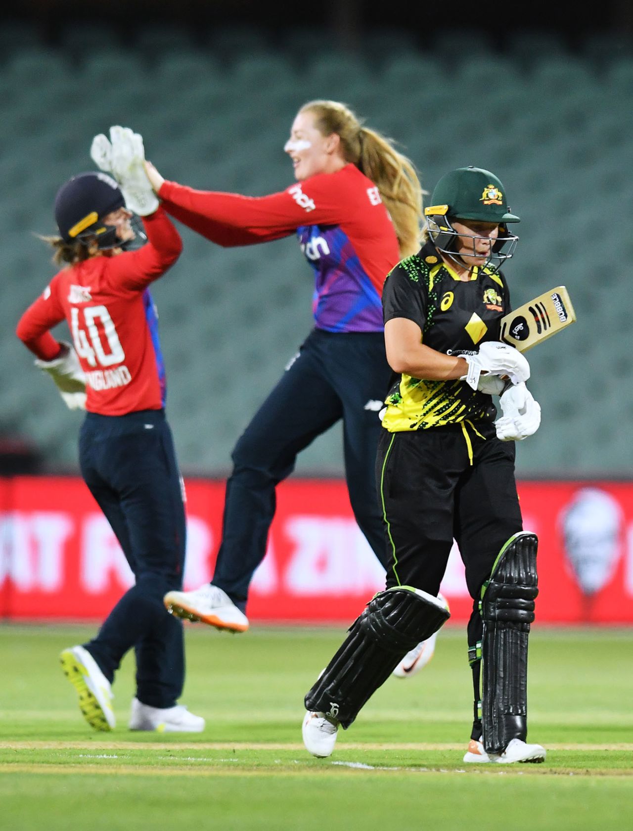 Alyssa Healy fell to Sophie Ecclestone early on, Australia Women vs England Women, Women's Ashes, 1st T20I, Adelaide Oval, January 20, 2022