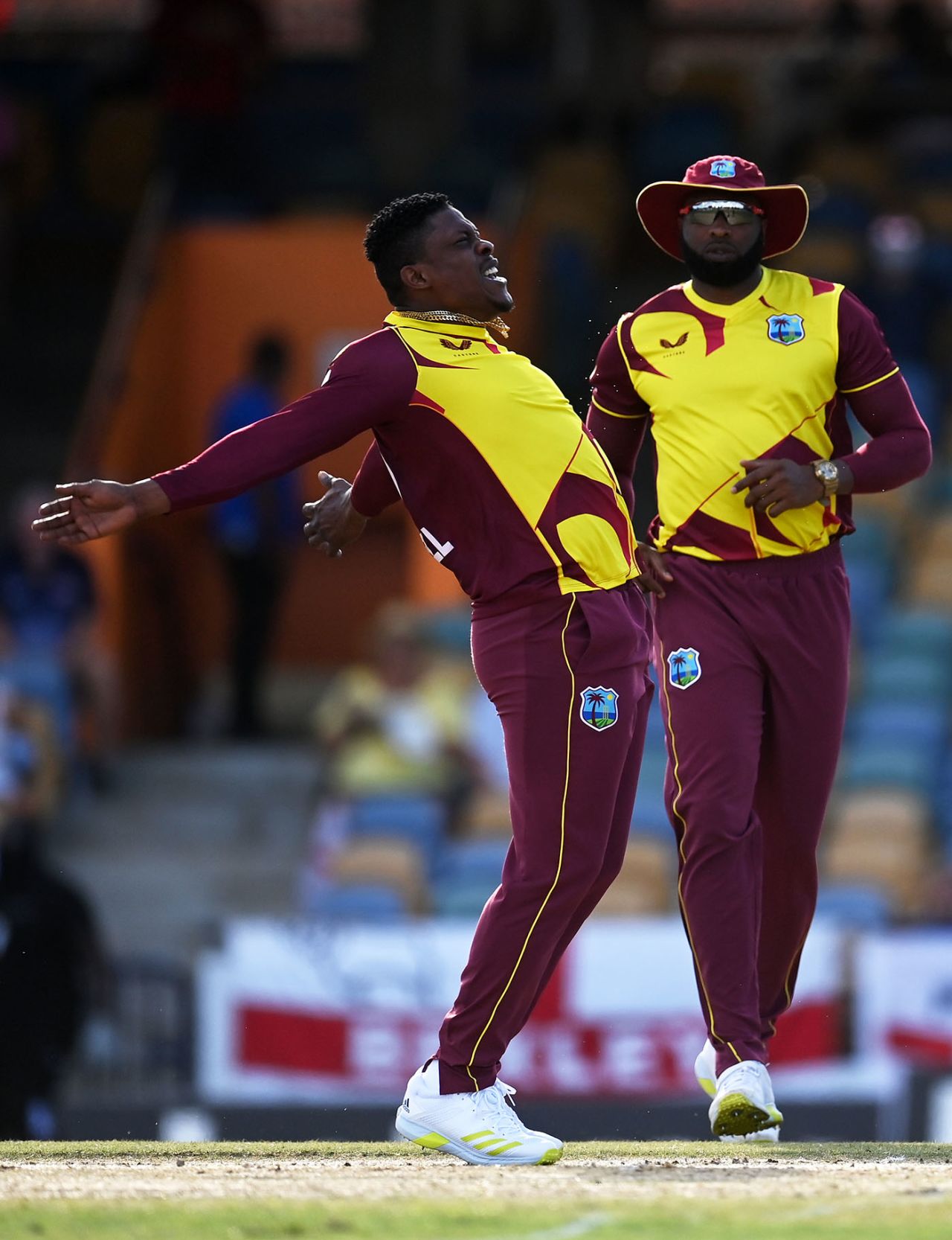 Sheldon Cottrell struck in the first over, West Indies vs England, 1st T20I, Kensington Oval, Barbados, January 22, 2022