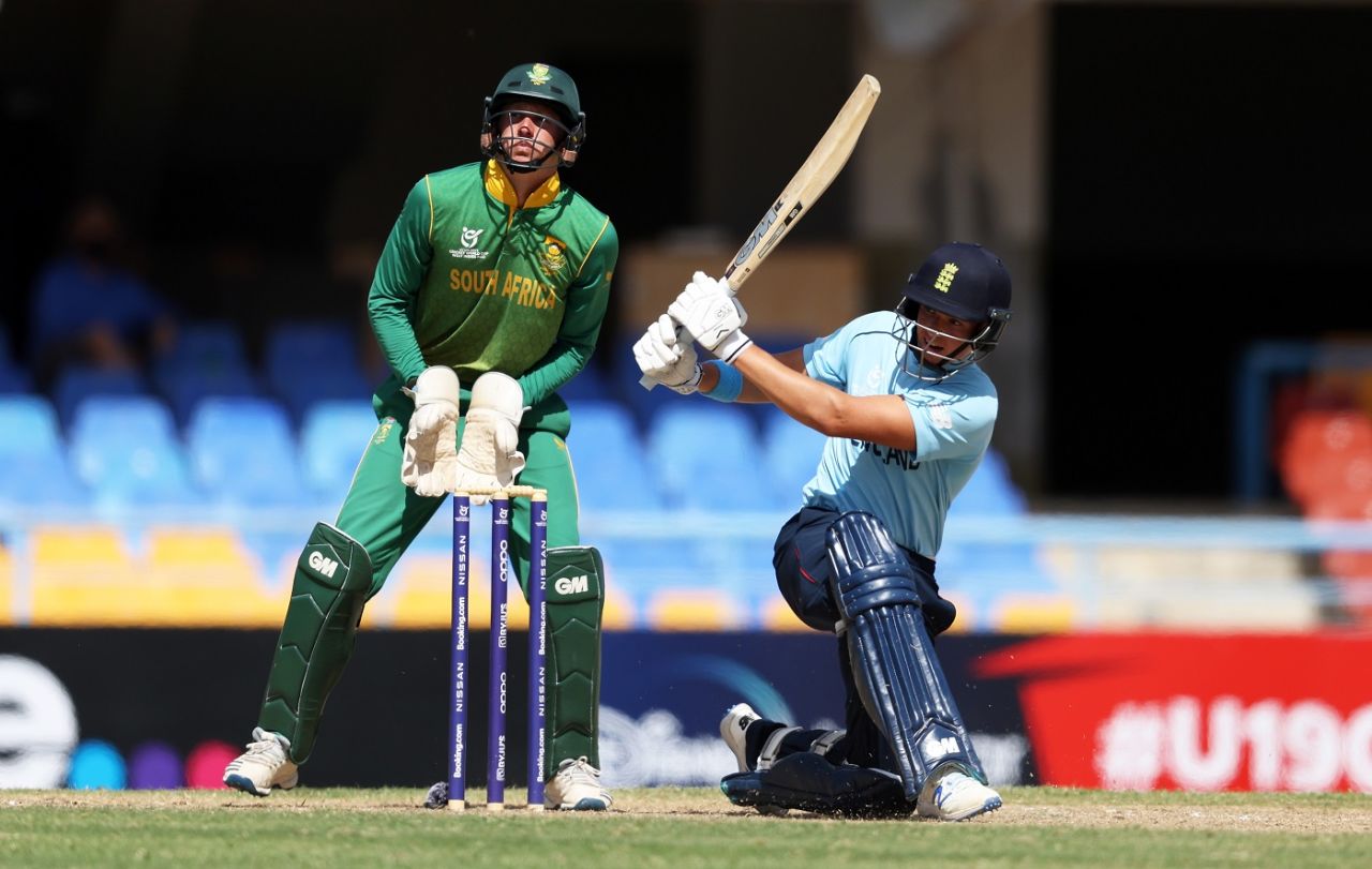Jacob Bethell smacked 88 off 42, England vs South Africa, 1st quarter-final, Under-19 World Cup, North Sound, January 26, 2022