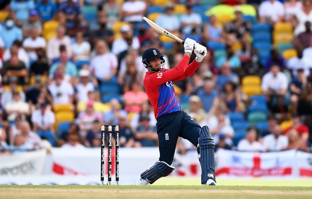 James Vince plays down the ground, West Indies vs England, 4th T20I, Bridgetown, January 29, 2022