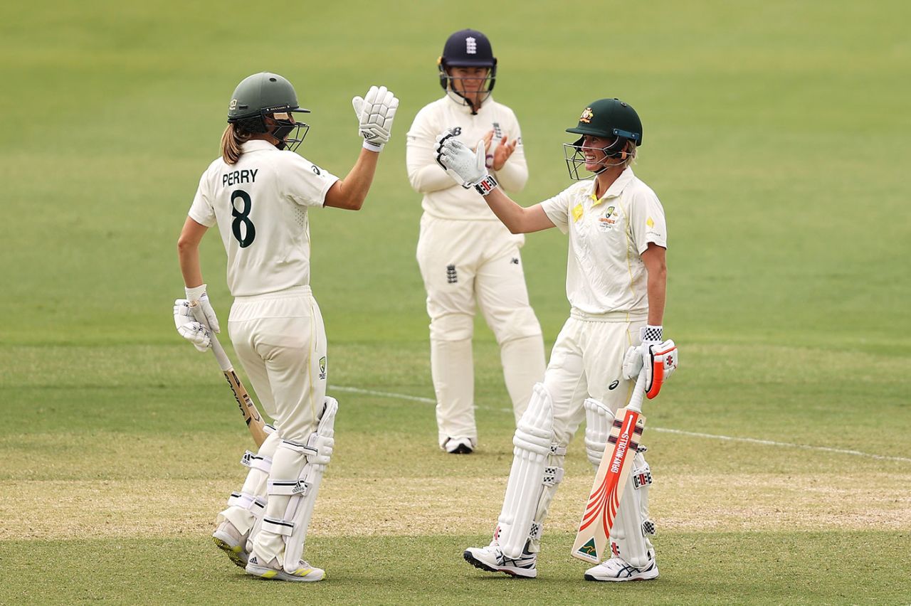 Ellyse Perry and Beth Mooney steadied Australia, Australia vs England, Only Test, Women's Ashes, Canberra, January 30, 2022