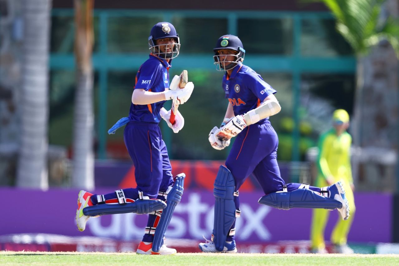 Yash Dhull and Shaik Rasheed put on 204 for the third wicket, India vs Australia, Under-19 World Cup semi-finals, Coolidge, February 2, 2022