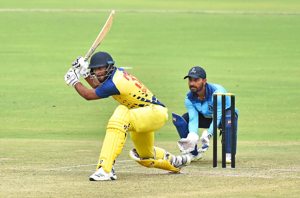 Shahrukh Khan looks to sweep, Bengal vs Tamil Nadu, Vijay Hazare Trophy Elite, Group C, Jaipur, October 1, 2019