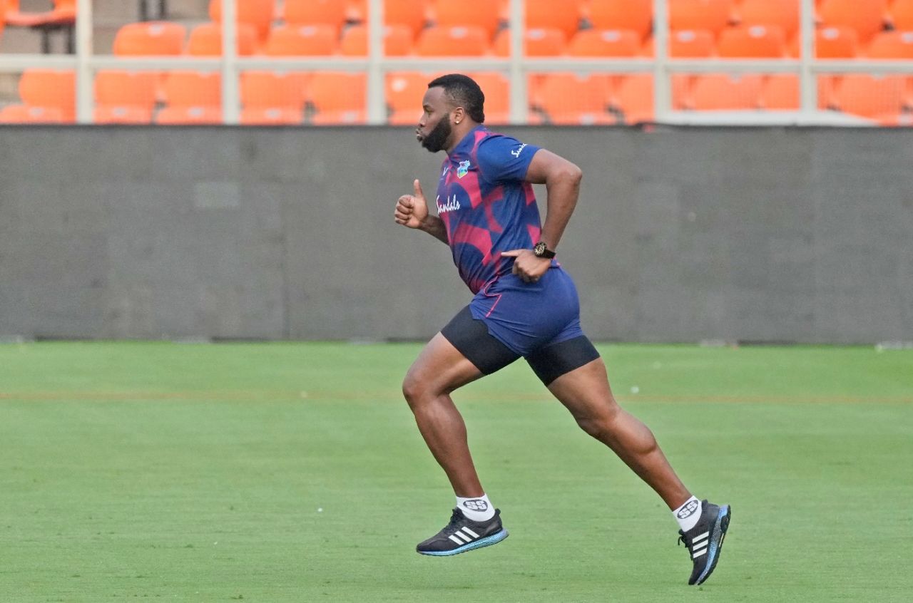 Kieron Pollard during a training session, Ahmedabad, February 5, 2022