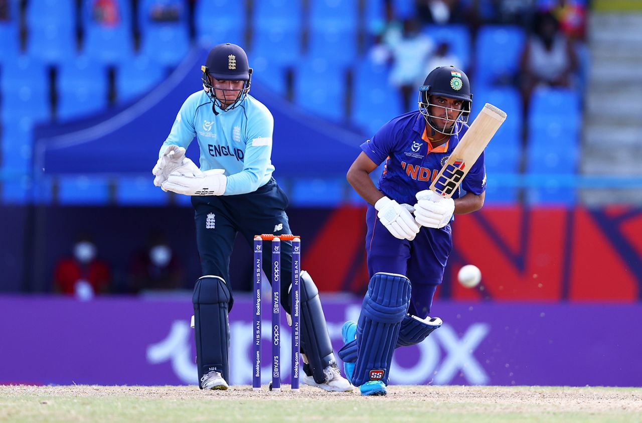 Nishant Sindhu played a steady hand in the middle order, India vs England, Under-19 World Cup final, North Sound, February 5, 2022