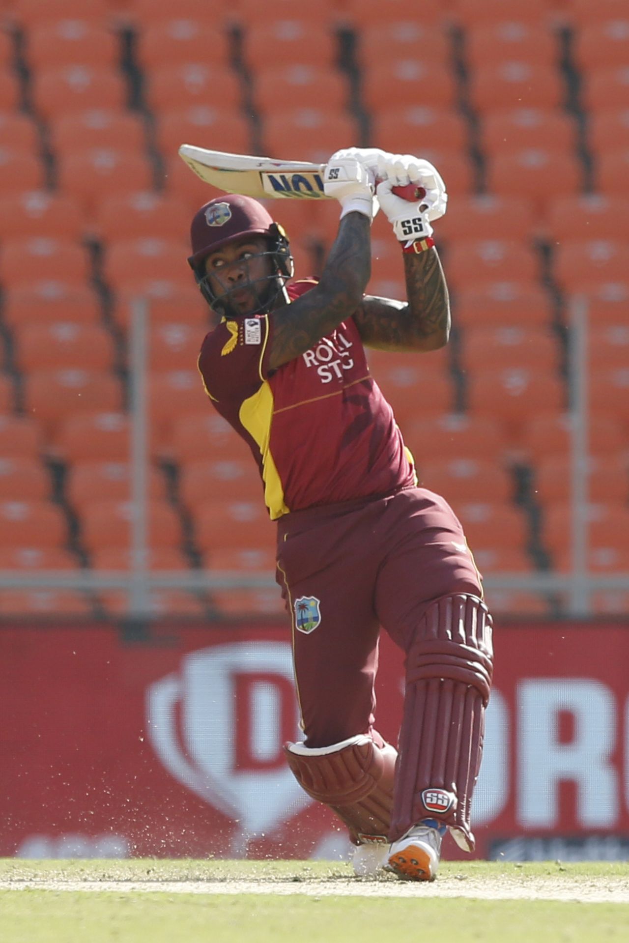 Fabian Allen goes aerial, India vs West Indies, 1st ODI, Ahmedabad, February 6, 2022