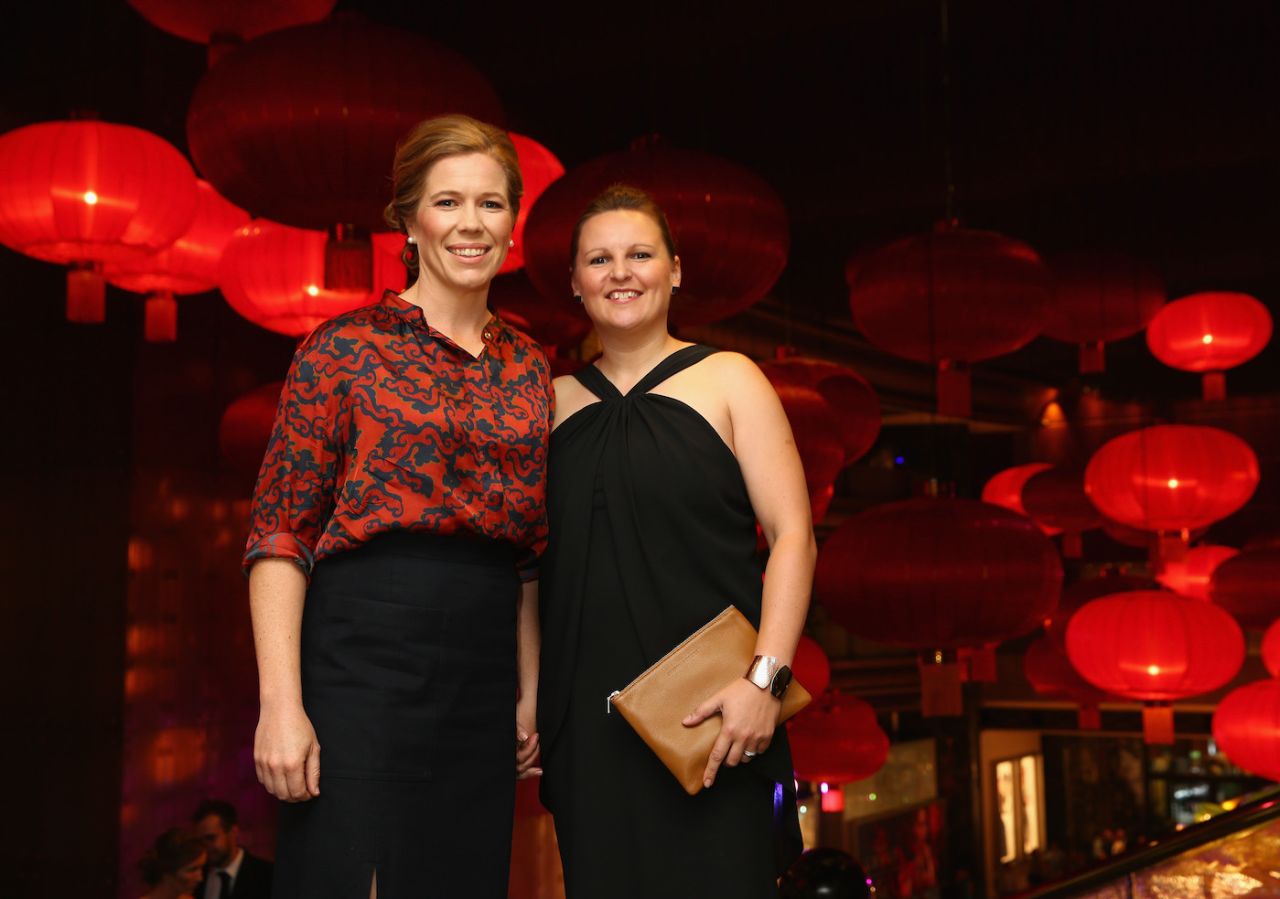 Alex Blackwell and Lynsey Askew at the Allan Border Medal ceremony, Crown Palladium, Melbourne, January 27, 2016 