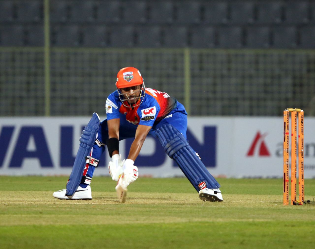 Soumya Sarkar digs one through the off side, Khulna Tigers vs Sylhet Sunrisers, Bangladesh Premier League, Sylhet, February 7, 2022