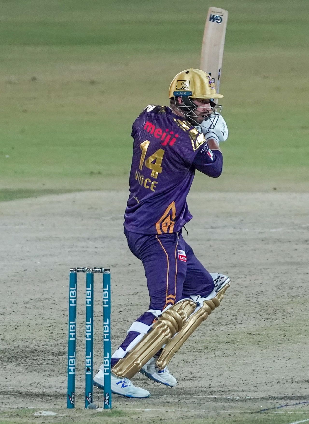 James Vince guides the ball, Quetta Gladiators vs Lahore Qalandars, Karachi, PSL 2022, February 7, 2022