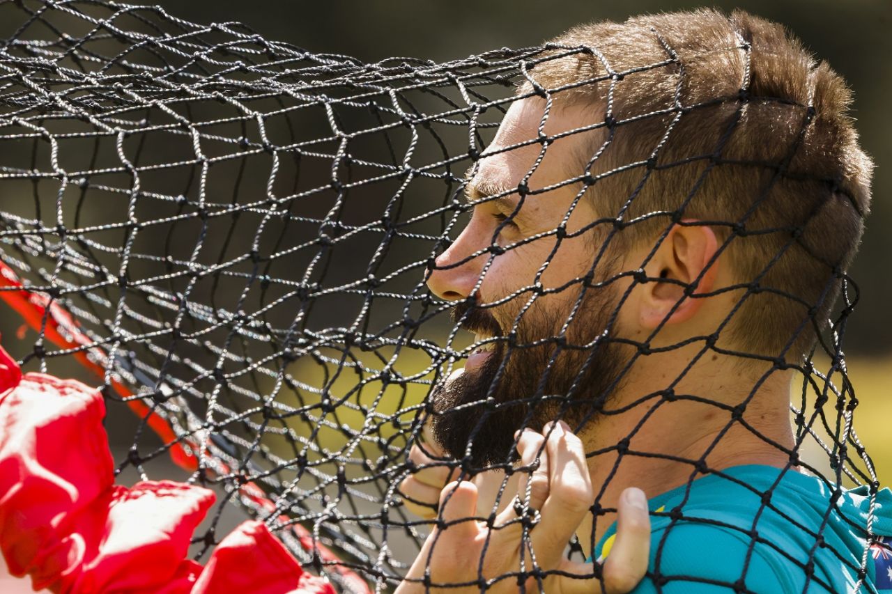Kane Richardson during a net session, Sydney, February 9, 2022