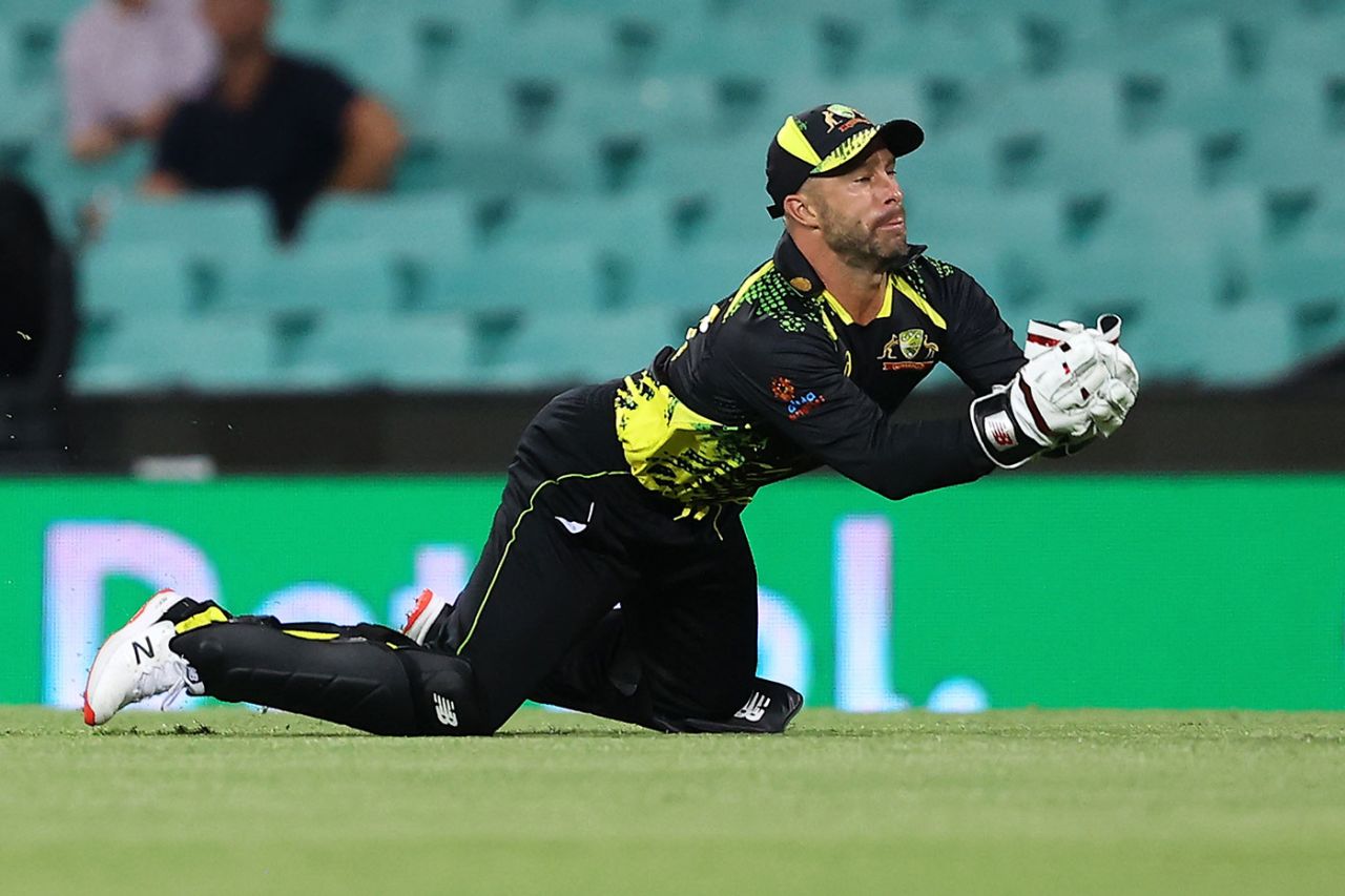 Matthew Wade took a well-judged catch, Australia vs Sri Lanka, 1st T20I, Sydney, February 11, 2022