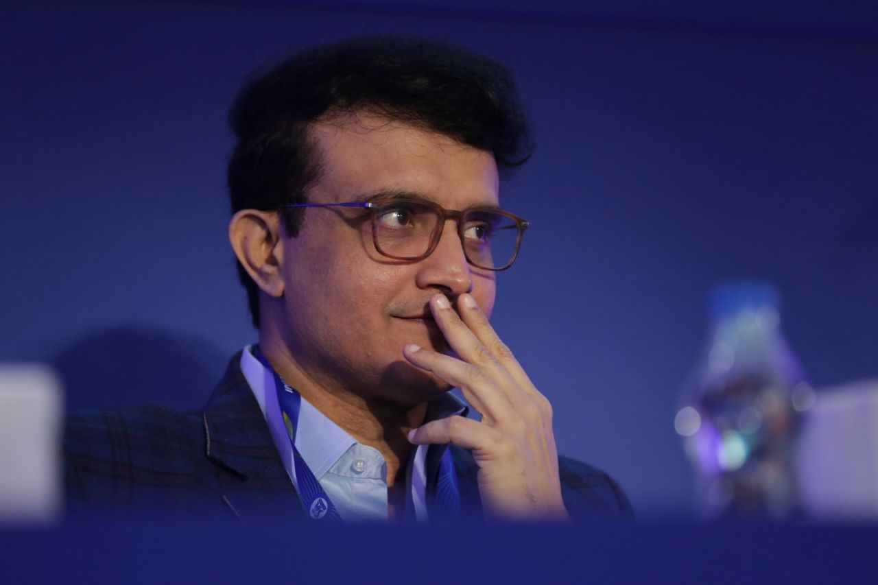 BCCI president Sourav Ganguly watches proceedings at the IPL 2022 auction, Bengaluru, February 12, 2022