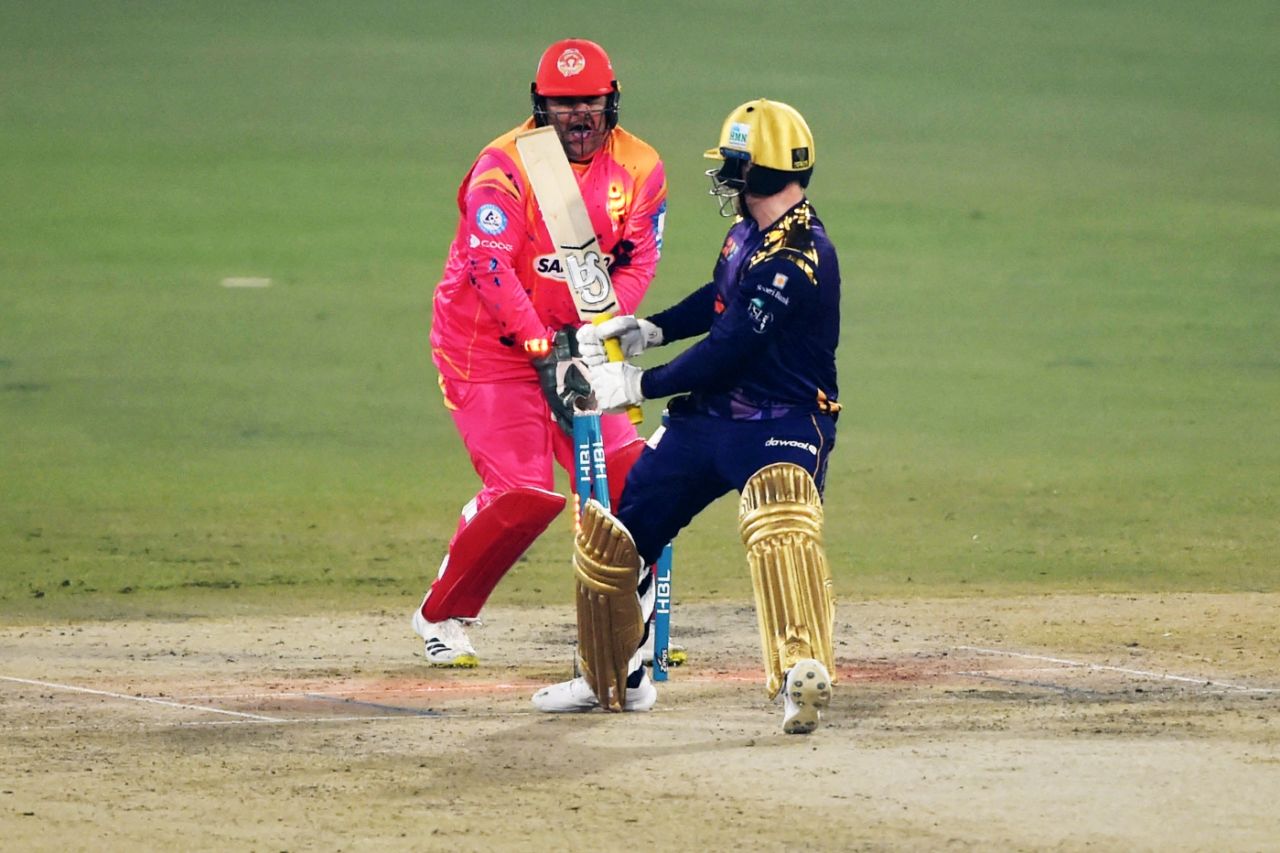 Jason Roy was bowled attempting to reverse-sweep Shadab Khan, Islamabad United vs Quetta Gladiators, PSL 2022, Lahore, February 12, 2022
