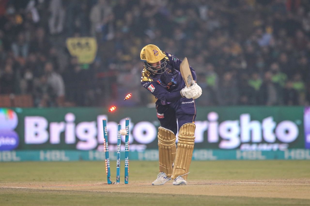 Shaheen Shah Afridi bowled James Vince for a first-ball duck