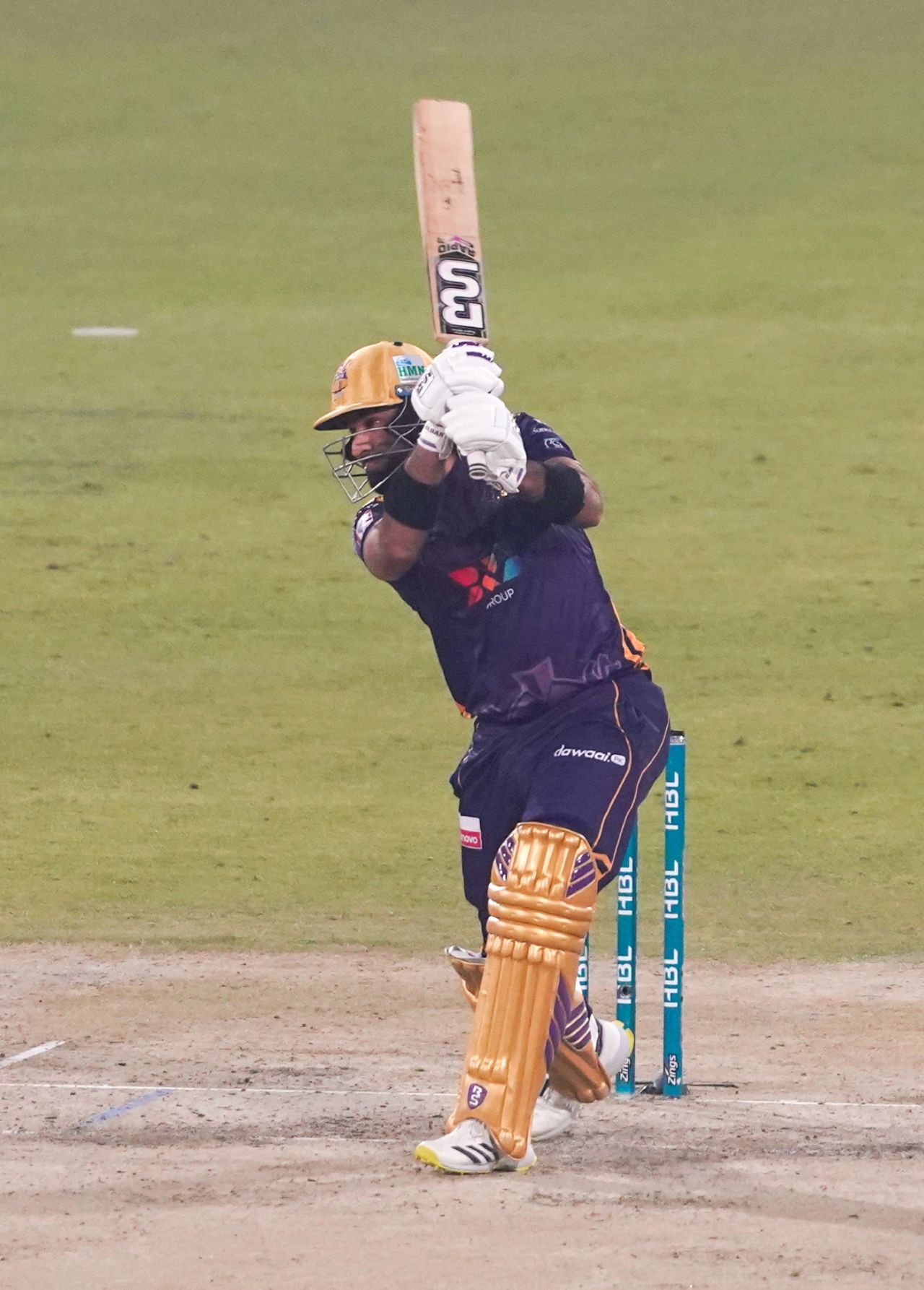 Iftikhar Ahmed drives through the covers, Quetta Gladiators vs Lahore Qalandars, PSL 2022, Lahore, February 13, 2022