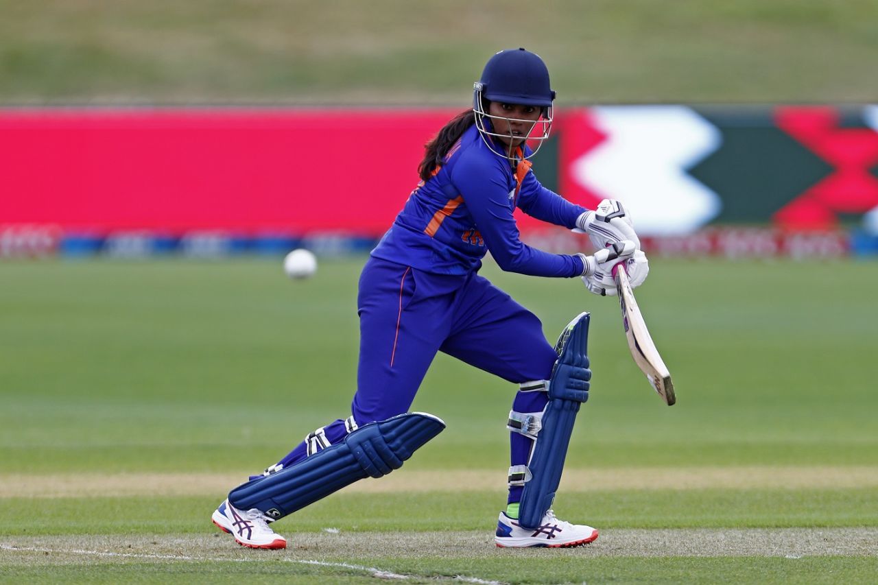S Meghana plays watchfully, New Zealand vs India, 3rd Women's ODI, Queenstown, February 18, 2022