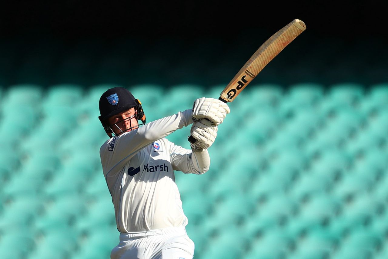 Hayden Kerr pulls stylishly, New South Wales vs Tasmania, Sheffield Shield 2021-22, 1st day, Sydney, February 18, 2022
