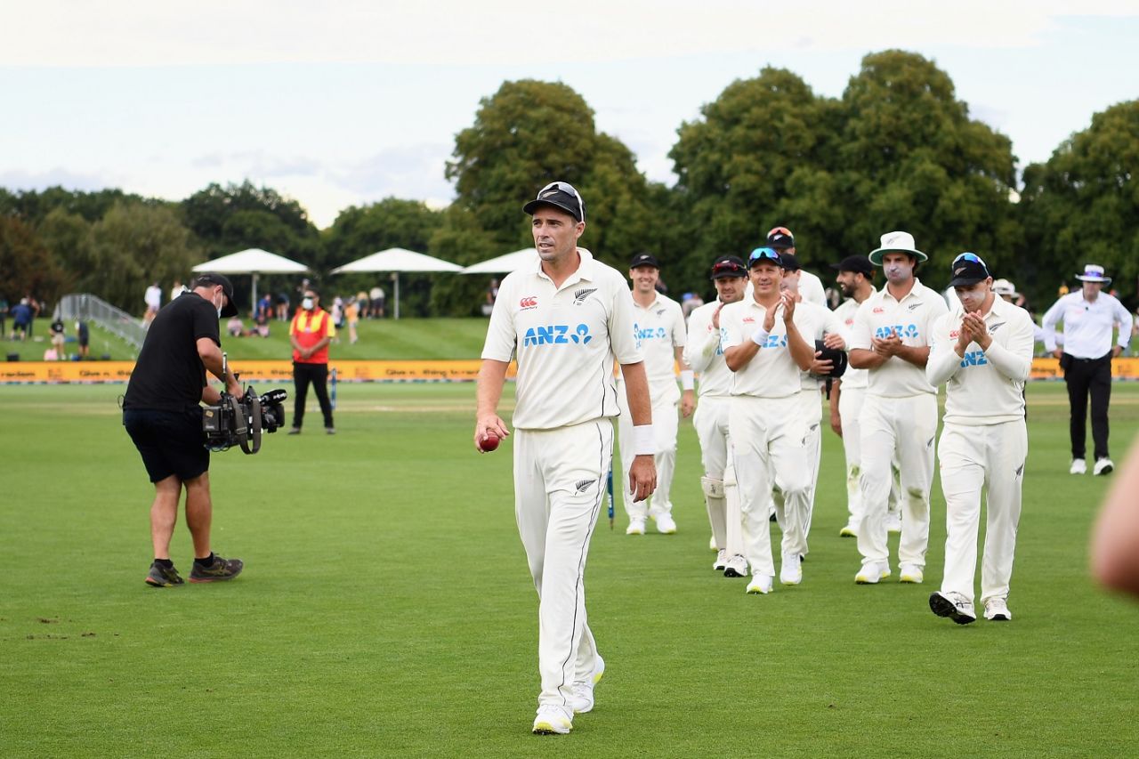 Tim Southee picked up a five-for to seal South Africa's fate, New Zealand vs South Africa, 1st Test, Christchurch, 3rd day, February 19, 2022