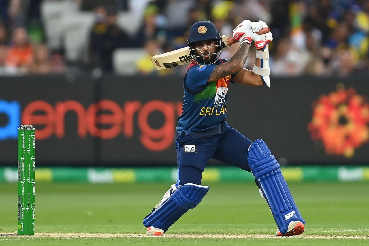 Kusal Mendis hits one through covers, Australia vs Sri Lanka, 5th T20I, Melbourne, February 20, 2022