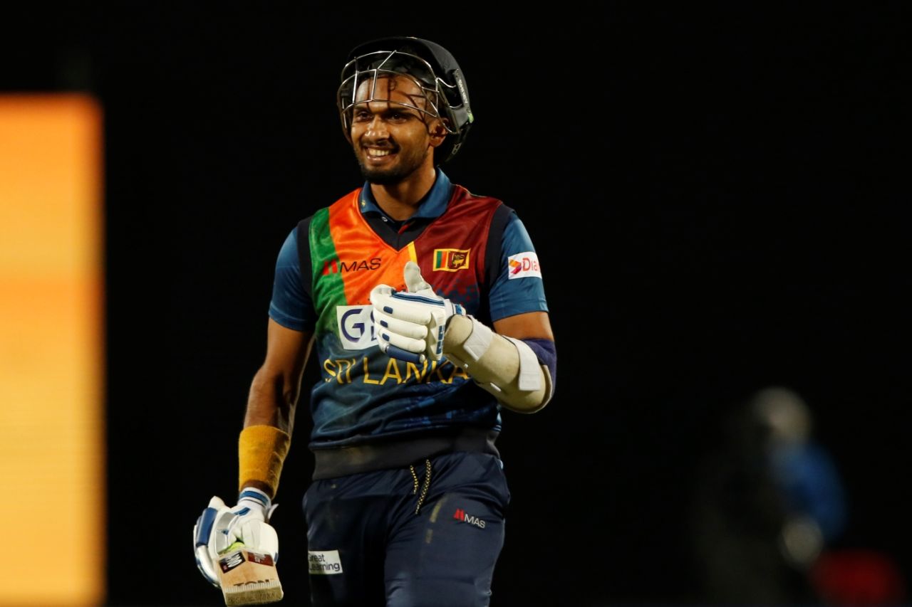 Dasun Shanaka smashed an unbeaten 47 off 19 balls, India vs Sri Lanka, 2nd T20I, Dharamsala, February 26, 2022