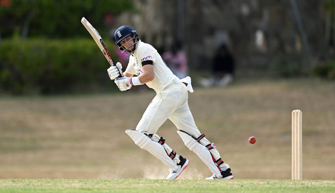 Joe Root spent some time in the middle, WI President's XI vs England XI, Tour match, Coolidge, March 1, 2022
