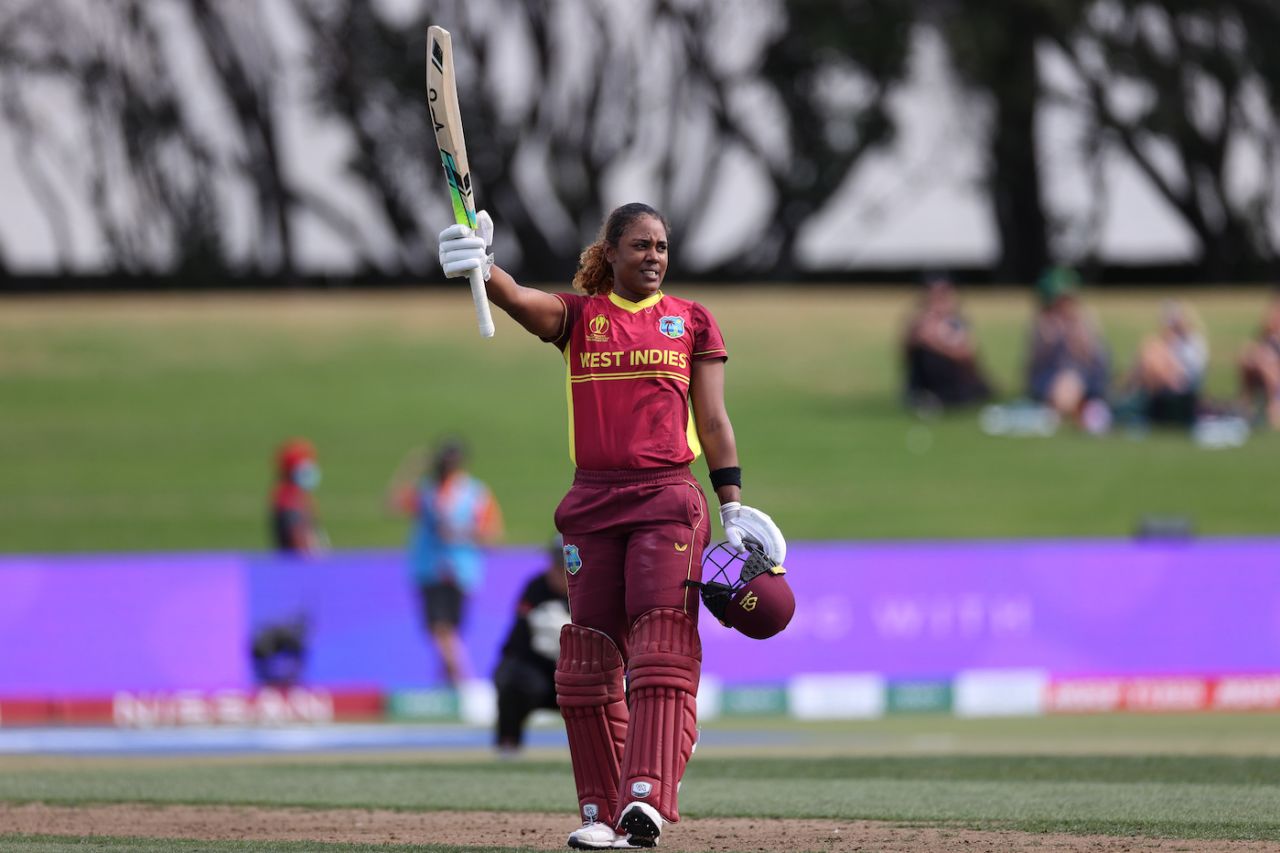 Hayley Matthews' century helped West Indies go past 250, New Zealand vs West Indies, Women's World Cup 2022, Mount Maunganui, March 4, 2022
